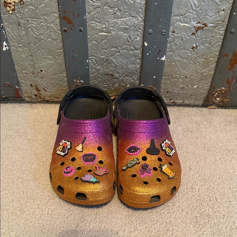 CROCS Purple and Orange Gradient Hocus Pocus Clogs